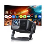 Smart Projector with Google TV, 1200 ANSI Native 1080P 4K Decode Home Cinema Projector Movie Short Throw with 360 Stand, 30W Speaker, AI Auto Focus, 6D Keystone, HDR10 Projectors for Bedroom, Outdoor