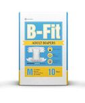 B-Fit Diapers Adult Diaper Economy (Medium, 23.62"-47.27" Inches, 10 Pcs) (Medium)