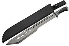 SZCO Supplies 25" Silver Macho Outdoor Machete with Sheath, Gray