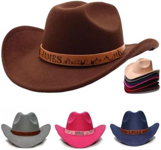 Personalized Toddler Cowboy Hat for Boys Girls Custom Name Cowgirl Hats