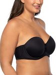 Vanity Fair Women's Beauty Back Smoothing Strapless Bra, Midnight Black, 34G