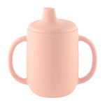 Hopop Sipper Cup with Spout & Straw | 3 in 1 Silicone Sipper Cup with Spout & Straw | Baby Trainer Sipper | Dual Handle | Spill Proof Sippy Cup for Infants & Toddlers | 210 ml (HP-3010B-PINK)