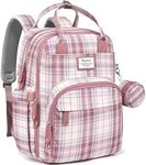 RUVALINO Diaper Bag Backpack, Multifunction Travel Pack Maternity Baby Changing Bags, Large Capacity, Waterproof, Pink Plaid