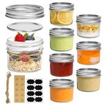 ComSaf Mini Mason Jars 120ml/4oz - 8 Pack, Regular Mouth Mason Jar with Lids and Seal Bands, Small Glass Canning Jar for Spice, Jam, Honey, Jelly, Dessert, Shower Wedding Favors, DIY Decor