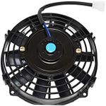 A-Team Performance - Universal Type 120021 8 Inches High Performance - 1700 CFM 12 Volts Electric Radiator Cooling Fan with 10-Piece Reversible Flat 9" x 9" x 2-1/2" Blades