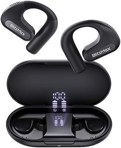 Open Ear Headphones Call Noise Cancellation, Comfort Wear, Enhanced Bass, True Wireless Earbuds for LED Power Display, 60H Playtime, Bluetooth 5.3, IPX5 Running Working