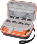 Case Compatible with LaCie Rugged Mini 1TB/ 2TB/ 4TB/ 5TB External Hard Drive Portable HDD, Storage Holder for Hard Drives for Mac and PC Computer & USB 3.0 2.0 Cable SD Cards (Orange, Medium)