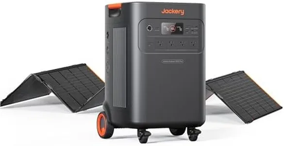 Jackery Solar Generator 5000 Plus with 500W(85Wx6) Solar Panels, 5040Wh LiFePO4 Battery Power Station, 120V/240V 7200W AC Output, Portable Generator for Homw Use, Emergency Backup, Home Use, Outages