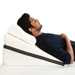 Metron Adjustable Height In 3-In-1 Bed Wedge Pillow For Acid Reflux Gerd For Back Support & Restful Sleep- Medium Firm Support-Medical-Grade Supportive Sponge -Size 24X24X12 Inches - Foam,Multicolor