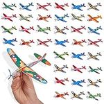 THE TWIDDLERS - 48 Flying Glider Planes Toy for Kids - Easy to Assemble, Individually Wrap for Party Bag Favours, Goody Bag Fillers