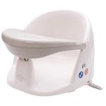 BabyDam New Improved Orbital Rotating Baby Bath Seat - Grey/White - Powerful Suction Cups - Suitable from 5 Months Plus