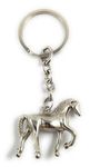 Key Era Horse Metal Keychain/Keyring (Silver)