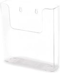 Deflecto Portrait Literature Stands for Display - A4 Wall Mounted Magazine File Holder with Flat Back Design- Perfect for Leaflet, Brochure, & Menu