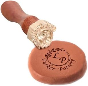 KAINSY Custom Pottery Stamp for Clay, Personalized Clay Stamp Letter Stamp for Clay with Own Design, Create Unique Imprints in Clay Pottery, HandCrafter Potters Lovers Gift, Polymer Clay Tools(3 inch)