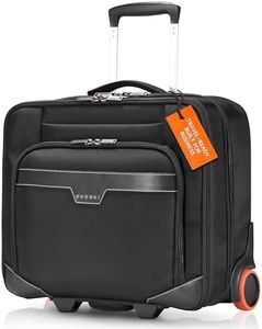 Everki Journey Business Professional 16-Inch Laptop Trolley Rolling Briefcase, Ballistic Nylon, Wheeled (EKB440), Black