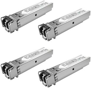 4Pack 1.25G SFP Module 1000Base-SX Multimode LC Transceiver, 850nm MMF, 550m Range - Compatible with Cisco SFP-GE-S, Meraki MA-SFP-1GB-SX, Ubiquiti UF-MM-1G, Mikrotik, TP-Link, Netgear, Aruba and more