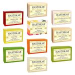 byPureNaturals Hasthkar Handmades Herbal Handmade Deep Cleansing & Skin Nourishment - Handmade, Organic Natural Ayurvedic Assorted Soap Bar Combo 1 Gift Set 125gm (Pack of 10)