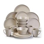 Hi-Gear 16 Piece Melamine Tableware Set with Dinner Plates, Side Plates, Bowls & Mugs, Lightweight and Sturdy, Easy to Clean, Picnic Set, Camping Dinner Set, Outdoor Tableware