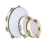 3 PCS Tambourine for Adults and Kids, Panderetas Para Adultos Tamborines, Musical Instrument, Latin Percussion Tambourine Set, Diameter in 6 Inch 7Inch 10 Inch each 1PCS