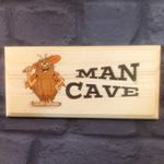 Man Cave Sign, Mancave Plaque, Captain Caveman Funny Shed Workshop