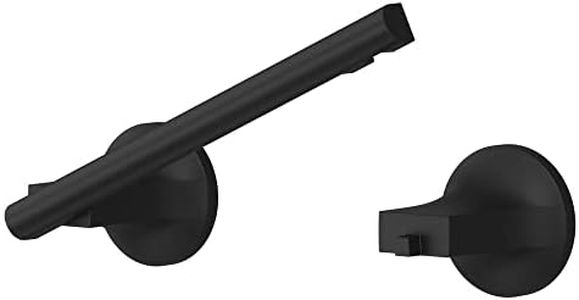 Pfister Modern Matte Black Bathroom Toilet Paper Holder with Hidden Screws, 4-Hole Toilet Paper Roll Holder, Bathroom Hardware/Bathroom Accessories, Modern Bathroom Décor