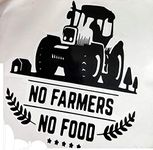 VVWV No Farmers No Food Reflective Vinyl Decal Car Sticker for Your Car Truck Window Bumper Or Any Smooth Flat Surface L x H 15 cm x 15 cm