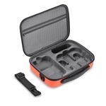 BRDRC Carrying Case for DJI Neo, PU Portable Protective Storage Bag with Shoulder for DJI Neo Fly More Combo Accessories, for RC-N3 Remote Controller Drone Battery Charging Hub(Orange)