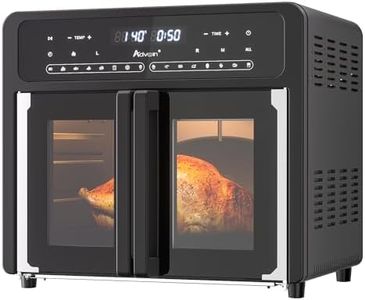 ADVWIN 26L Convection Oven, 16-in-1 Digital Touch Air Fryer Toaster Oven, 360° Uniform Round Heating Countertop Oven, Electric Benchtop Ovens with Toast, Pizza | 2000W | Black