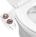 LUXE Bidet NEO 185 Plus - Only Patented Bidet Attachment for Toilet Seat, Innovative Hinges to Clean, Slide-in Easy Install, Advanced 360° Self-Clean, Dual Nozzles, Feminine & Rear Wash (Rose Gold)