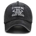 LAMIVEENLA Baseball Cap Gifts for Men Women - Funny Embroidered Vintage Baseball Cap 80th Birthday Gifts for Adult