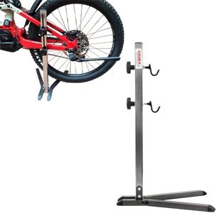 Gioma Bikestand Stilo Gc 215-00 vélo pour Support stationnement de Fourche arrière Adulte Unisexe, Peinture Grise martelée chromée, mm 380 x 360 x h 630