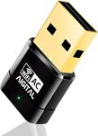 USB WiFi Adapter, Aigital 600Mbps Mini Wireless Network Adapter USB WiFi Stick, High Speed Dual Band WiFi Dongle for Desktop Computer/Laptop/Game, Compatible with Windows 11/10/8/Mac OS, etc