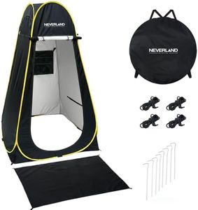 NEVERLAND Pop up Privacy Shower Tent - Portable Changing Shower Tent, Dressing Room, Bathroom, Outdoor Rain Shelter for Camping, Hiking, Beach (Black)