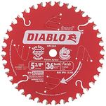 Freud D0536X Diablo 5-3/8-Inch 36 Tooth ATB Finish Cordless Trim Saw Blade with 10mm Arbor