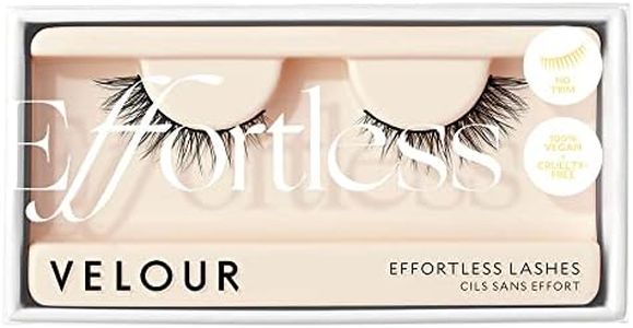 Velour Synthetic Lashes, Effortless Collection, Wear up to 25 Times - Reusable, Natural False EyeLashes - Long-Lasting, No-Trim Strip Eyelashes for Volume and Curl - Lightweight Fake Lashes, All Eye Shapes