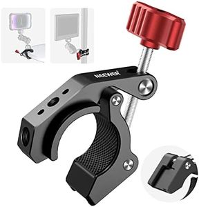 NEEWER Super Clamp con Cold Shoe e Fori Filettati da 1/4" 3/8", Max 2kg, Morsetto per Fotocamera a Forma di Granchio per gli Accessori Fotografici, Compatibile con SmallRig Braccio Magico, Rosso, ST81