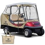 NEH 2 Person Golf Cart Enclosure 55" Short Roof, 600D Portable Transparent Driving Golf Cart Cover Storage, Golf Cart Accessories, Compatible with EZGO TXT/RXV, Yamaha, Club Car DS Precedent