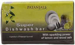 Patanjali Lemon and Wood Ash Dish Wash Bar - 175 g