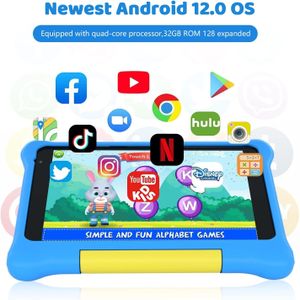 Ainmel 7" Kids Tablet – Blue Child-Friendly Android Device