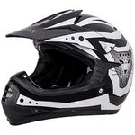 Zorax Black/White M (51-52cm) Kids Children Motocross Motorbike Helmet MX ATV Dirt Bike Helmet ECE 22-06