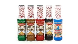 COLGIN Liquid Smoke BBQ Marinade Set - Pecan, Hickory, Mesquite, Apple and Worcestershire