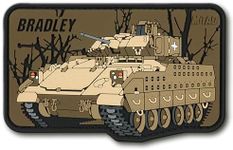 M-Tac Morale Patch Tank Bradley Fighting Vehicle - PVC 3D Army Tactical Military Patch with Hook Fastener Backing - Patches for Vest, Backpacks, Jackets, Hats