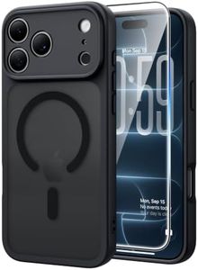 FNTCASE for iPhone 17 Pro-Max Case: Translucent Black Slim Cases Compatible with MagSafe, Full Camera Protection & Tempered Glass Protector, 14FT Military Grade Drop Tested, Matte Skin-Friendly Cover