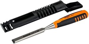 Bahco Woodworking Chisels with Rubberised Handle, 20 mm Blade Width