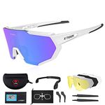 X-TIGER Polarized Cycling Bike Sunglasses,Bicycle Glasses with 5 Interchangeable Lenses