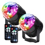 Party Lights Disco Ball WINSAFE LED Lights Sound Activated, RBG Disco Lights,Portable Light for Home Room Dance Parties Birthday Bar Karaoke Xmas Wedding Show with Remote (7MODES)