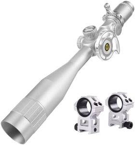 WestHunter Optics WHI 6-24X50 SFIR FFP Riflescope, First Focal Plane Red Green Illuminated Etched Glass Reticle, 30mm Tube Tactical Precision 1/10 MIL Scopes | Picatinny Kit