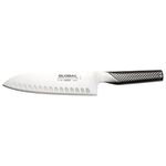Global Knives G-80 Fluted Santoku Knife with 18cm Blade, CROMOVA 18 Stainless Steel