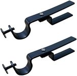 NONO Bracket Mini - Inside Mounted Blinds Curtain Rod Bracket Attachment for Mini Blinds (Black)