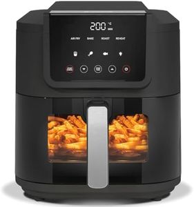 Nutricook 5 Litre Air Fryer Slim, 2025 New Launch, Clear Window & Interior Light, Large Basket, Space-Saving Slim Design, Air Fry, Bake, Reheat, with 5 Presets, 1500W, 2 Years Warranty